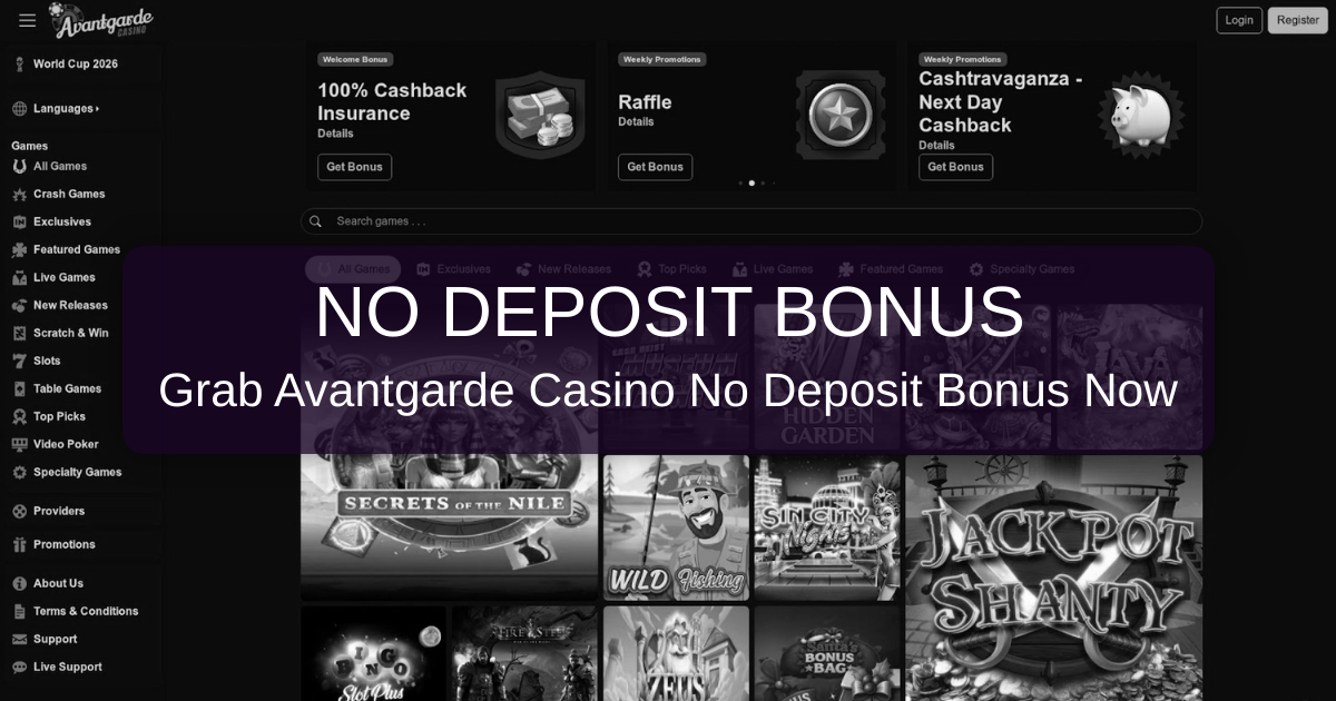 Avantgarde Casino Bonuses - Top US No Deposit Bonus 2026